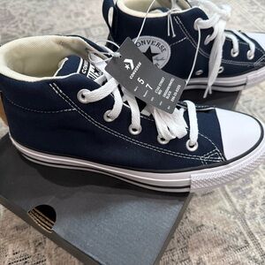 Converse Mens High-Top Sneakers - Blue and White